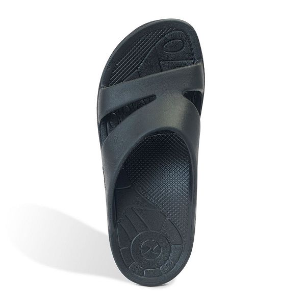 Aetrex Women's Bali Orthotic Slippers Black Sandals UK 1387-099